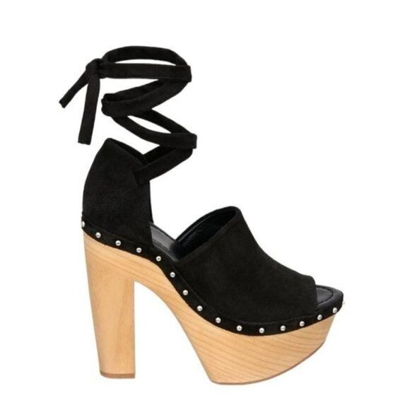ZARA HIGH-HEEL LEATHER SANDALS - LIMITED EDITION BLACK SIZE 84305/110